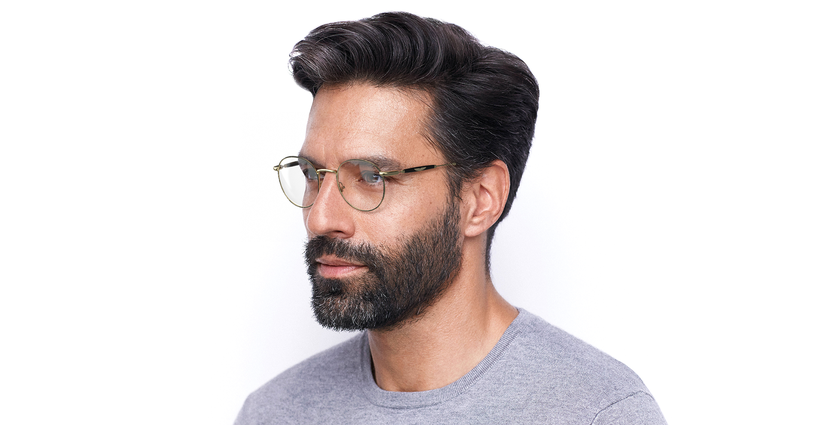 LUNETTES DE VUE homme VPLA52 doré/rose - vue de 3/4