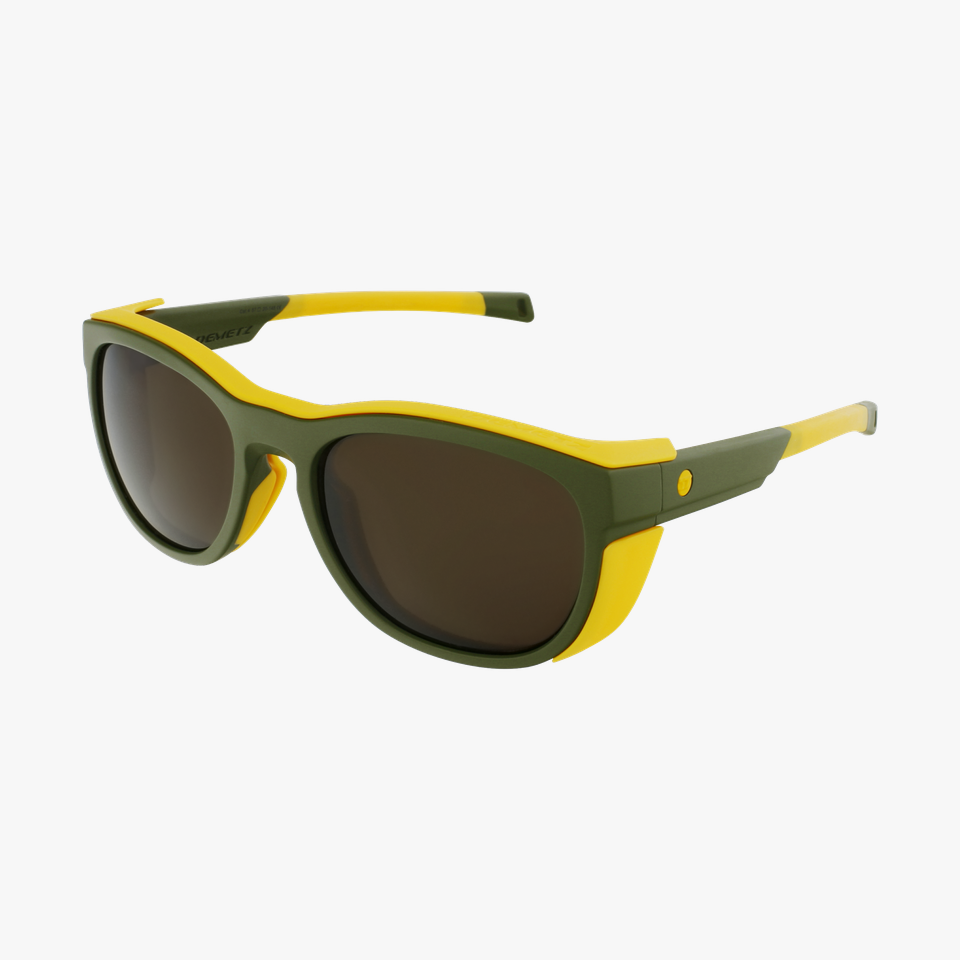 Lunettes de soleil Skyline vert/jaune - Vue de 3/4