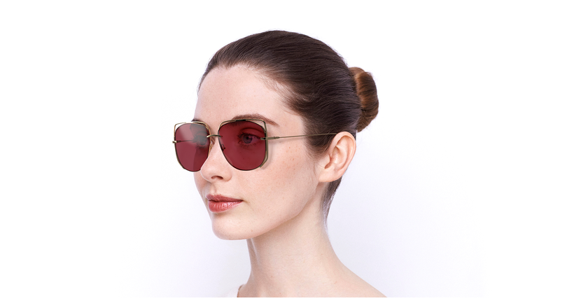LUNETTES DE SOLEIL femme DIORSTELLAIRE6 doré - vue de 3/4