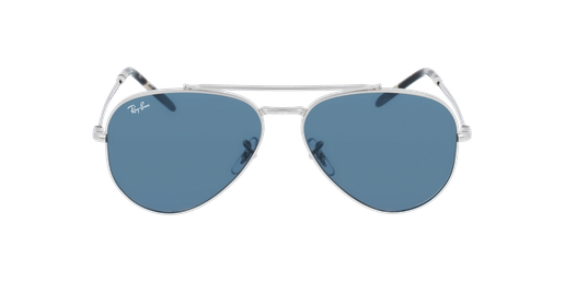 LUNETTES DE SOLEIL NEW AVIATOR argenté/bleuVue de face