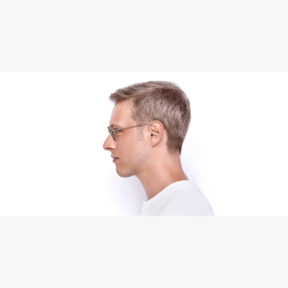 Lunettes de soleil CERVIN dorée/rose - Vue de face