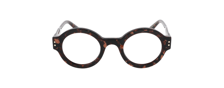 Lunettes de vue femme CARACTÈRES DIPLOMATE écaille/marron - Vue de face