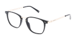 Lunettes de vue homme DAMON noir/dorée - Vue de face