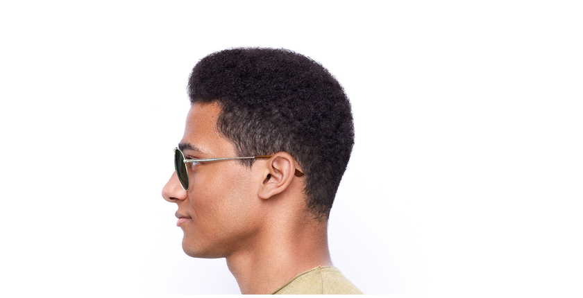 LUNETTES DE SOLEIL homme SANTI doré - Vue de face