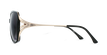 LUNETTES DE SOLEIL femme ROSALES noir/doré - Vue de côté