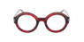 Lunettes de vue femme CARACTERES FIL D'OR PERSPICACE rouge