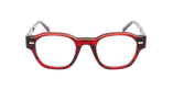 Lunettes de vue femme CARACTERES FIL D'OR AUTHENTIQUE rouge - Vue de face