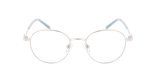 Lunettes de vue femme LUCIE argenté/bleu - Vue de face