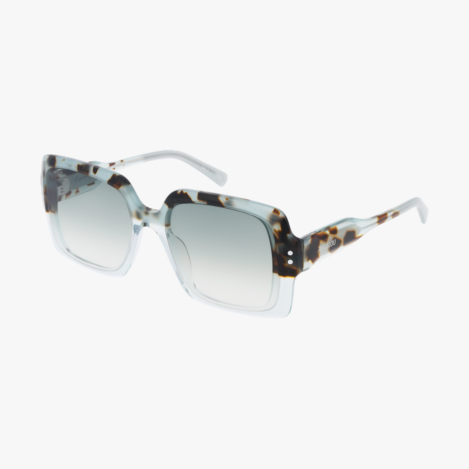 Lunettes de soleil femme PRECIEUSE vert/écaille - Vue de face