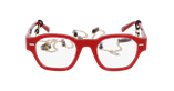 Lunettes de vue femme CARACTÈRES AUTHENTIQUE rouge - Vue de face