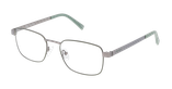 Lunettes de vue homme ERWAN gun/vert - Vue de face