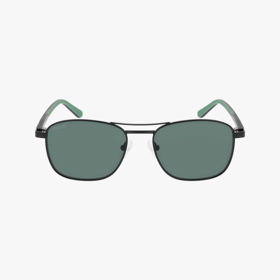 Lunettes de soleil homme LANDON POLARIZED noir - Vue de face