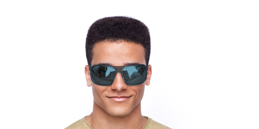 LUNETTES DE SOLEIL homme MASON bleu foncé mat/blanc
