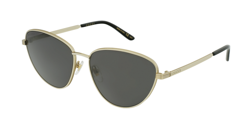 LUNETTES DE SOLEIL femme GG0803S doré/gris - vue de 3/4