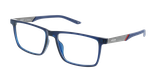 Lunettes de vue homme EMMANUEL bleu marine/rouge - Vue de face