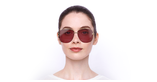 LUNETTES DE SOLEIL femme DIORSTELLAIRE6 doré - Vue de face