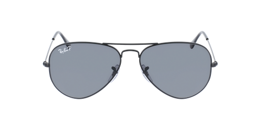 LUNETTES DE SOLEIL AVIATOR TOTAL BLACK noirVue de face