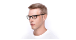 Lunettes de vue homme V1974 noir/gris - Vue de 3/4