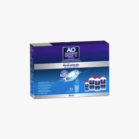Aosept plus Hydraglide 3x360ml +90 ML Vue de face