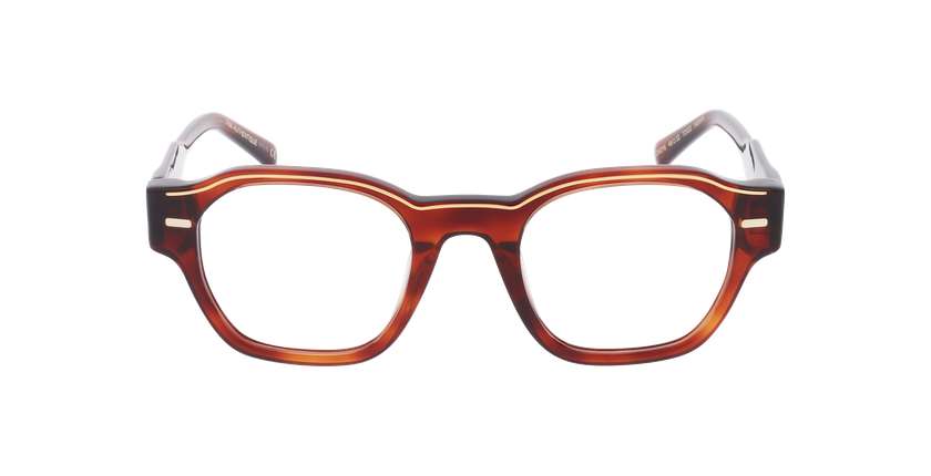 Lunettes de vue femme CARACTERES FIL D'OR AUTHENTIQUE écaille/dorée - Vue de face