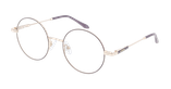 Lunettes de vue femme ADRIANA violet/dorée - Vue de face