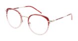 Lunettes de vue femme MAGIC224 rose/dorée - Vue de face