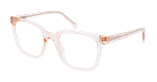 Lunettes de vue femme RZERO 32 rose/dorée - Vue de face