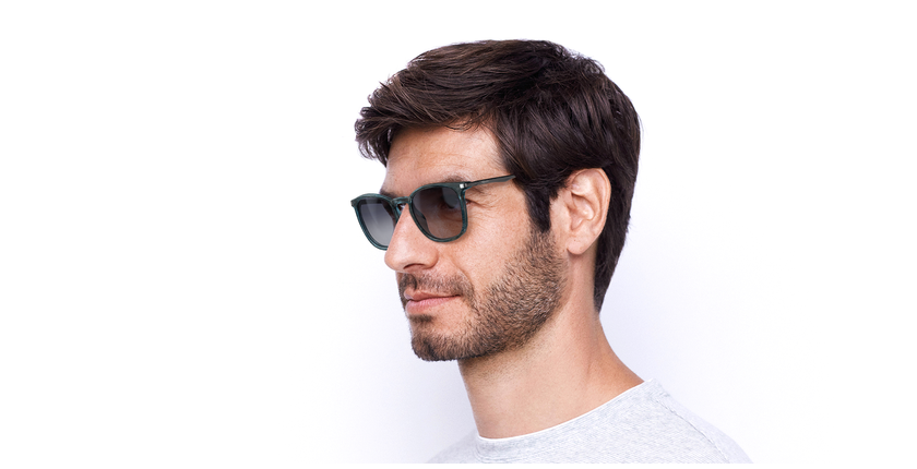 LUNETTES DE SOLEIL homme TRENT bleu - Vue de face