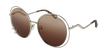 LUNETTES DE SOLEIL femme CE153S doré/marron - vue de 3/4