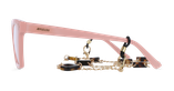 Lunettes de vue femme CARACTÈRES MYSTERIEUSE rose/dorée - Vue de face
