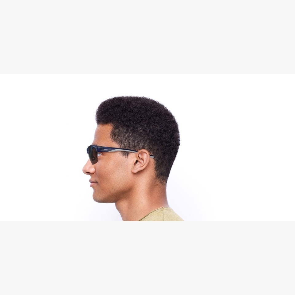 Lunettes de soleil LANGLEY POLARIZED bleu/blanc - Vue de face