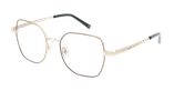 Lunettes de vue femme FELICIE dorée/noir - Vue de face