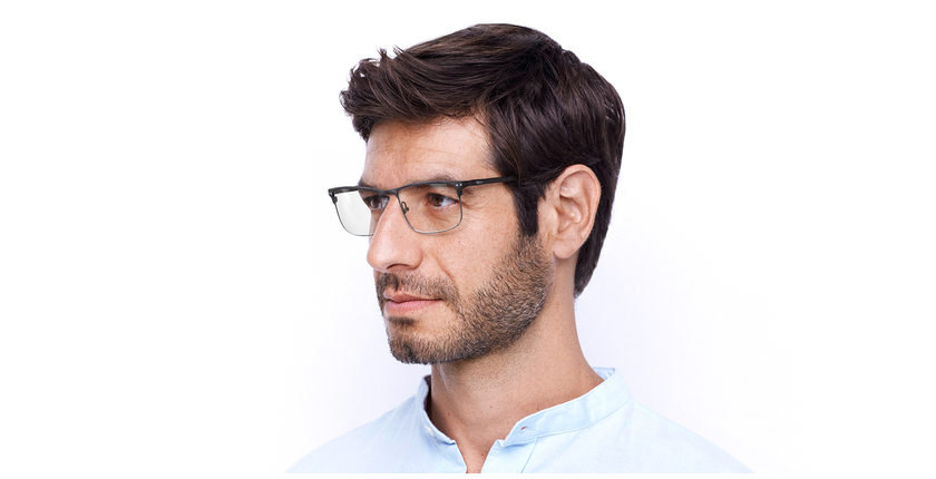 LUNETTES DE VUE homme MAGIC LEON marron/argenté - vue de 3/4