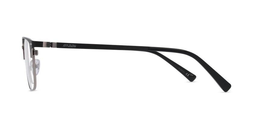 Lunettes de vue homme NATHEO noir/argenté - Vue de face