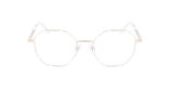 Lunettes de vue femme MAGIC194 blanc/dorée - Vue de face