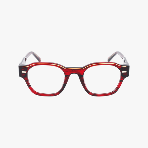 Lunettes de vue femme CARACTERES FIL D'OR AUTHENTIQUE rouge