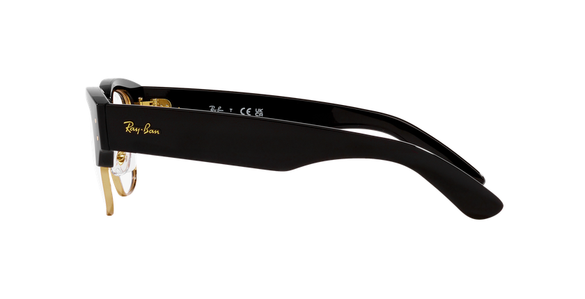 Lunettes de vue MEGA CLUBMASTER RX0316V noir/dorée - Vue de face