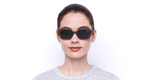 LUNETTES DE SOLEIL femme ROSELYN bleu cristal - Vue de face