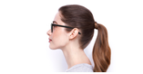 Lunettes de vue femme RZERO2 noir - Vue de côté