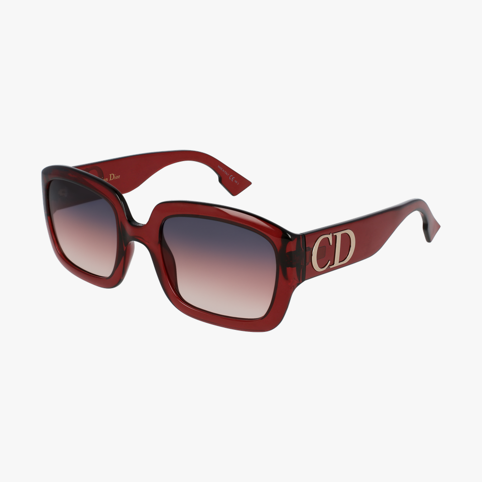 Lunettes de soleil femme DDIOR rouge - Vue de 3/4