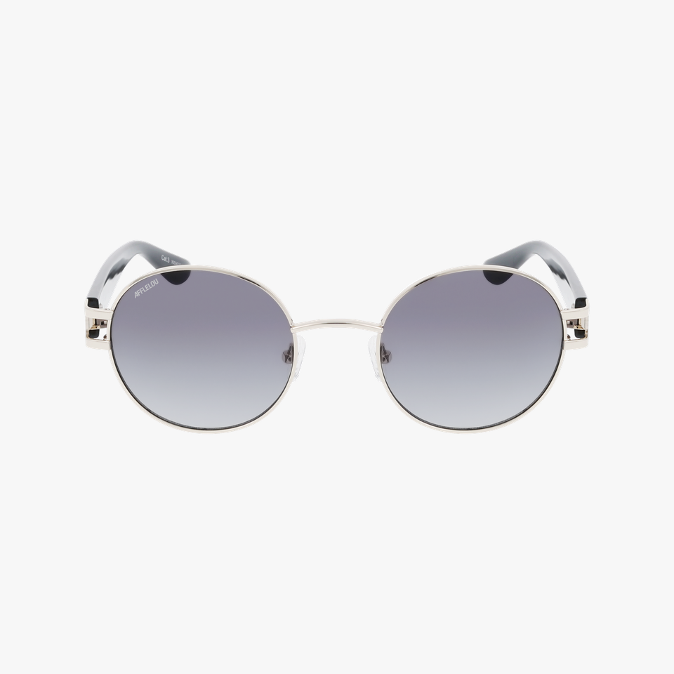 Lunettes de soleil femme MONDAKA dorée/noir - Vue de face