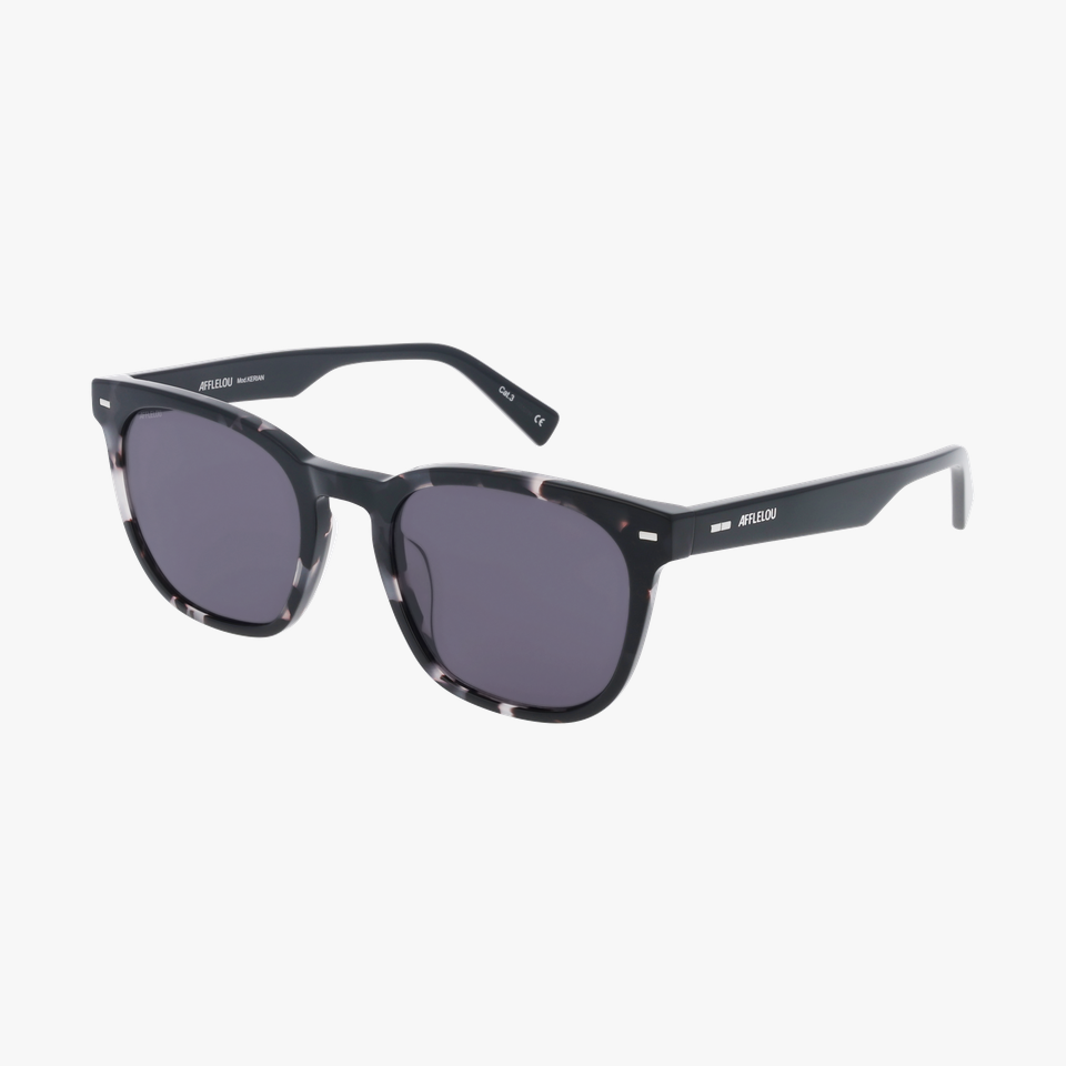 Lunettes de soleil homme KERIAN écaille/noir - Vue de face