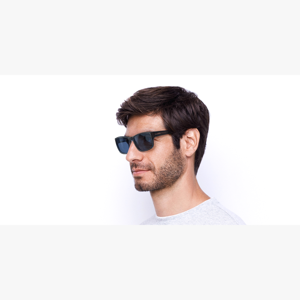 Lunettes de soleil homme COLOGNY blanc/gris - Vue de face