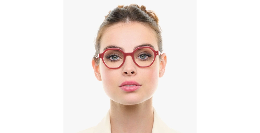 Lunettes de vue femme CARACTÈRES PERSUASIVE rose - Vue de face