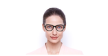 Lunettes de vue femme 0PR 03VV bleu/noir - Vue de face
