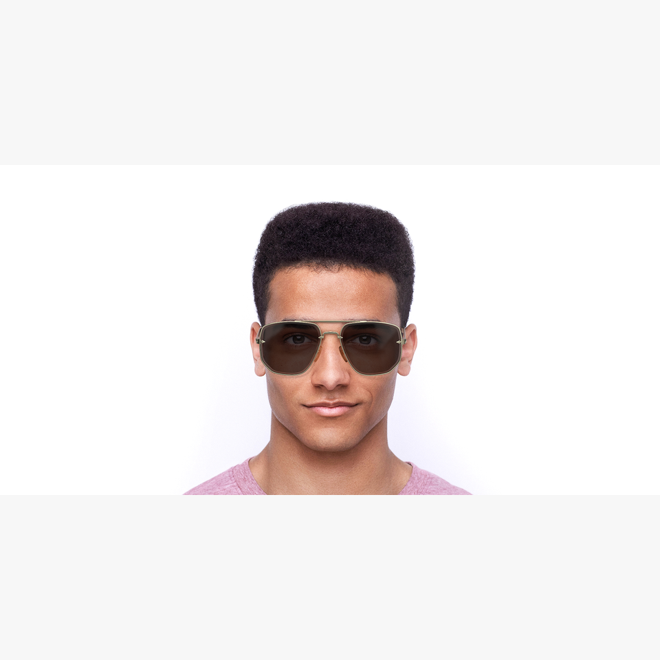 Lunettes de soleil homme DB 7001/S dorée - Vue de face