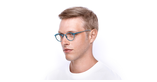 Lunettes de vue homme ROMAN bleu/blanc - Vue de face