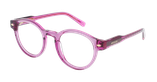 Lunettes de vue femme CARACTÈRES DISCRÈTE rose - Vue de face