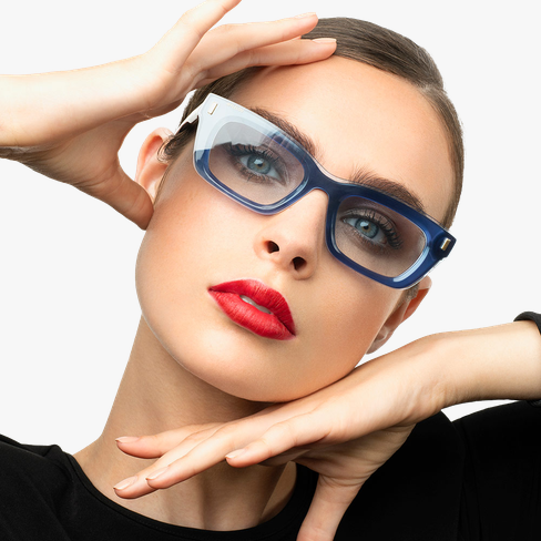Lunettes de vue femme CARACTÈRES CRÉATIVE bleu/violet