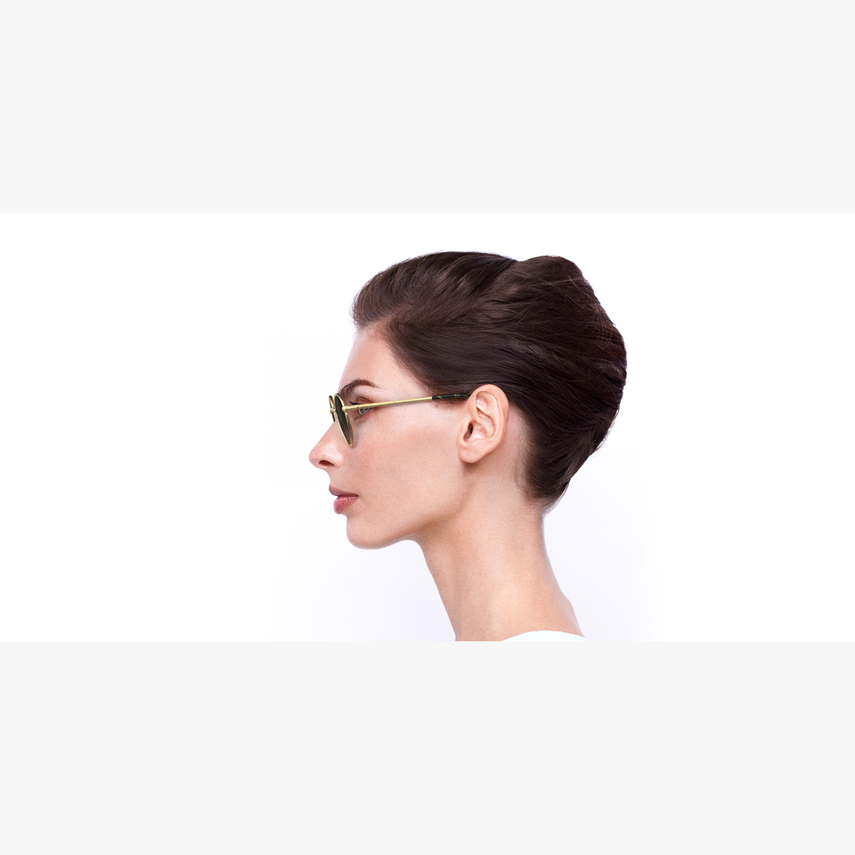 Lunettes de soleil femme GU7556 dorée - Vue de côté